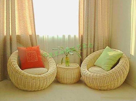 室內座椅-純藤制午休躺椅,款式簡單