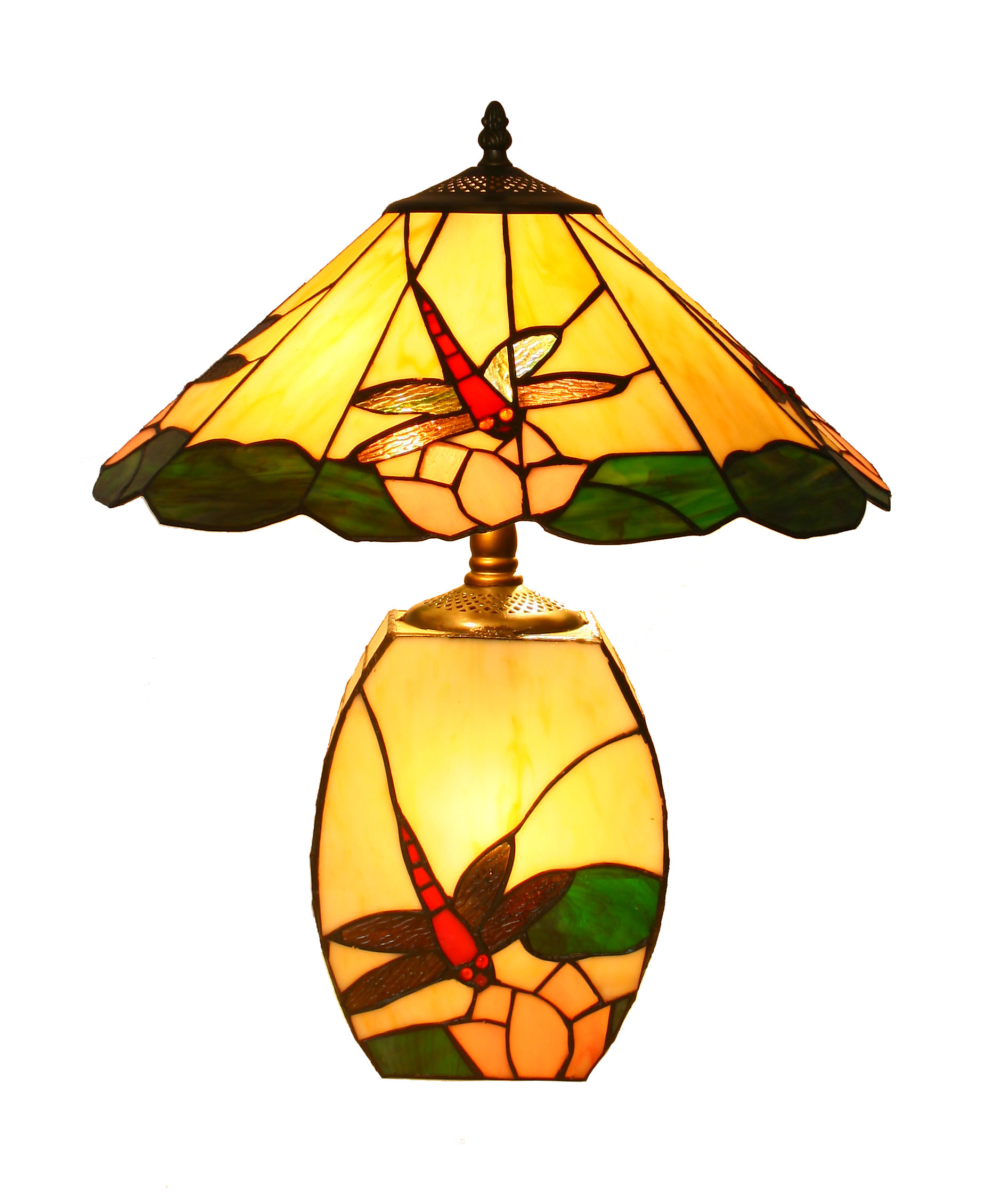 CT16001-dragonfly tiffany cluster lamp