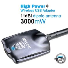 150Mbps 3000mW High Gain Wireless adpter/USB adpter/wifi adpter/ Wifi transceiver N3000