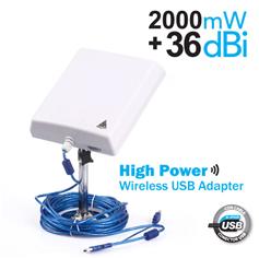 Wireless adpter/USB adpter/wifi adpter 2000mW high power 36dbi panel anetenna with 1.5km wifi receiv