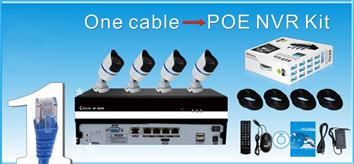 4CH ip camera system/ip security system/NVR system with 1Megapixel 4pcs IPC AK-K8010-4W