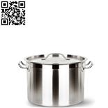 不銹鋼翻邊加厚深湯鍋（Stainless Steel Stock Pot）ZD-TG419
