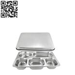 不锈钢五格快餐盒（Stainless steel snack plate）ZD-KCP23