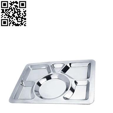 新大圆六格快餐盘（Stainless steel snack plate）ZD-KCP08