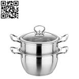304#不锈钢防溢蒸锅（Stainless steel steamer pot）ZD-ZG003
