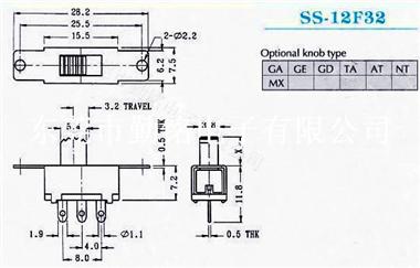 供应拨动开关SS-12F32