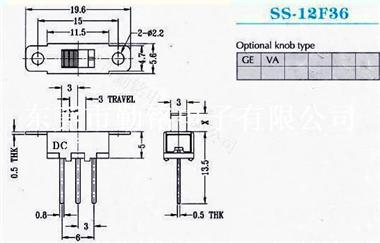 供应拨动开关SS-12F36