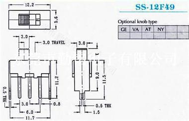 供应拨动开关SS-12F49