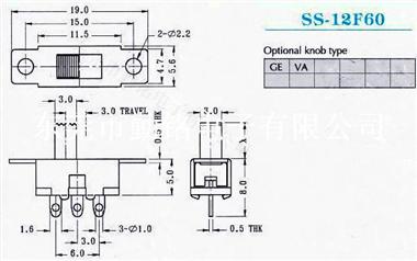 供应拨动开关SS-12F60G2、G3、G4