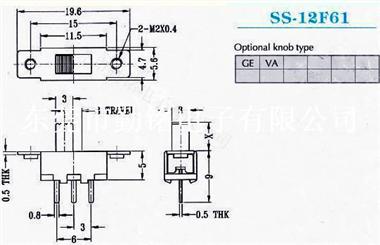 供应拨动开关SS-12F61G2、G3、G4