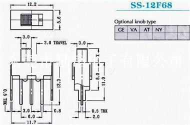 供应拨动开关SS-12F68G2、G3、G4