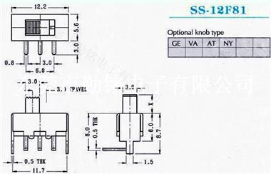 供应拨动开关SS-12F81G2、G3、G4