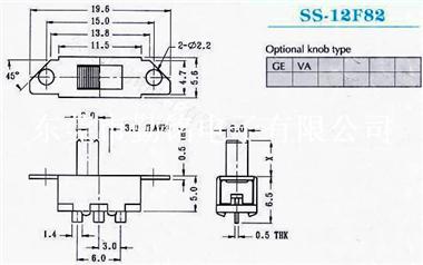 供应拨动开关SS-12F82G2、G3、G4