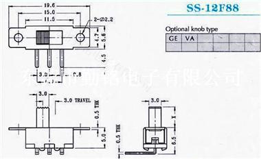 供应拨动开关SS-12F88G2、G3、G4