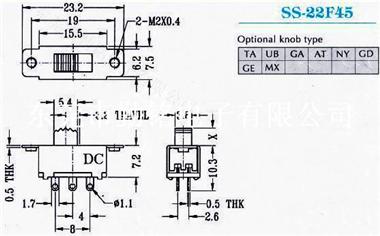 供应拨动开关SS-22F45G2、G3、G4