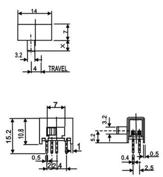   拨动开关   SK-22H01G5