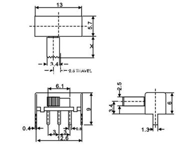   拨动开关   SK-12E12G5