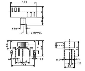   拨动开关   SK-13D12G3