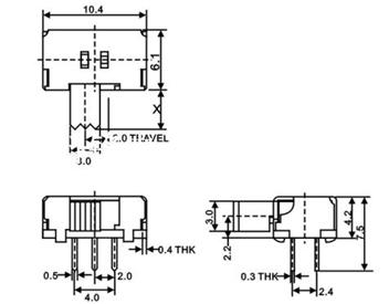   拨动开关   SK-22D32G3