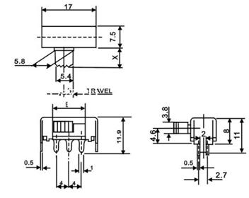   拨动开关   SK-22F12G3