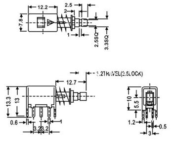   拨动开关   SK-22F02