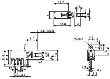   拨动开关   SK-12E01