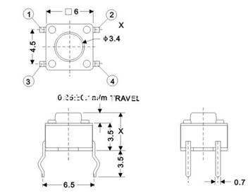 轻触开关  TC-0102  H5