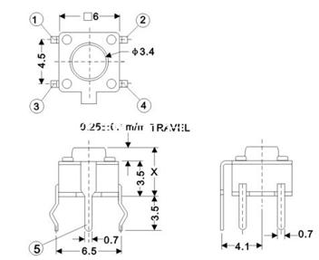 轻触开关  TC-0115  H5