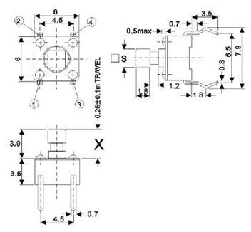 轻触开关  TC-2401  H5