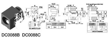 DC插座  DC-0088B  DC-0088C