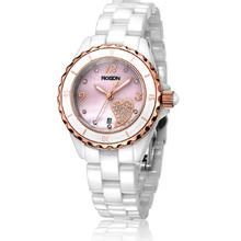 Ms. rose gold ceramic watch