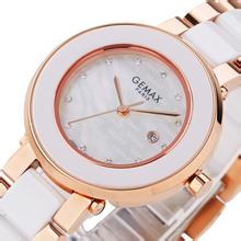 Ms. rose gold ceramic watch