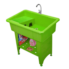 时尚草绿色小孩塑料洗衣池