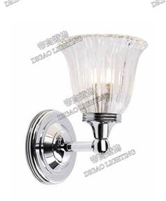 铬色金属玻璃壁灯/Chrome Metal Glass Sconce