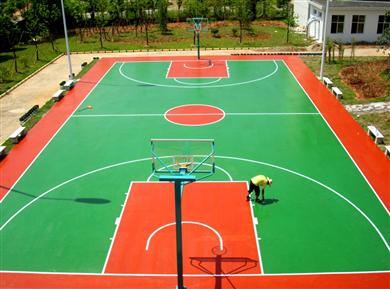 广州丙烯酸蓝球场场地材料直销硬性丙烯酸网球场专业团队施工价格实惠