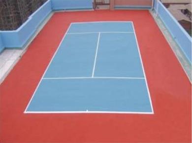 Tennis court laying