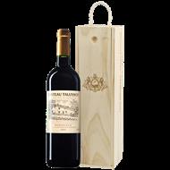 法国塔鲁桑城堡红葡萄酒+单支抽拉式松木礼盒