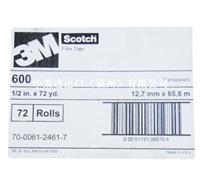  3M思高Scotch 3M 600高级透明百格测试胶带宽12.7mm*长65.8m
