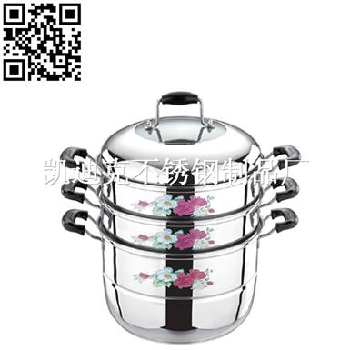 印花蒸锅（Stainless steel steamer pot）ZD-ZG301