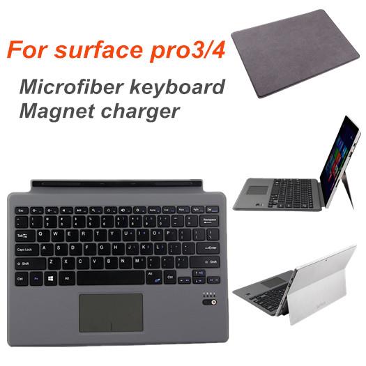 Microfiber folding cover with bluetooth keyboard for surface pro3&4