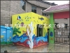 贵州黔东南黄平重安幼儿园墙体彩绘 卡通手绘墙 校园门卫室彩绘图案