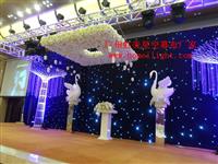 LED全白灯星空幕布婚庆酒吧舞台表演星光背景布