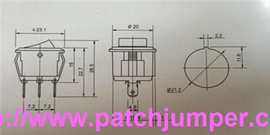 三個(gè)腳/無(wú)絲印/黑殼 船型開(kāi)關(guān)/ 蹺板開(kāi)關(guān)