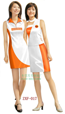 促銷服裝工廠定做夏季廣告衣女士超市商場工作員制服套裙定制LOGO