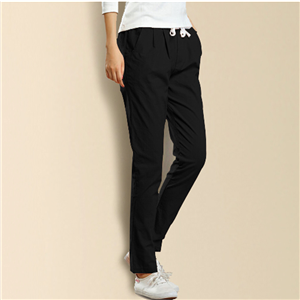 Black cotton trousers