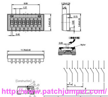 撥碼開關DSHP08TJGER (1.27mm Half-Pitch DIP SW 8P) 電子元件