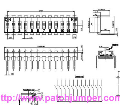 【撥碼-開關(guān)】DSIC12LHGET (Surface Mount DIP SW)  撥碼電子開關(guān)