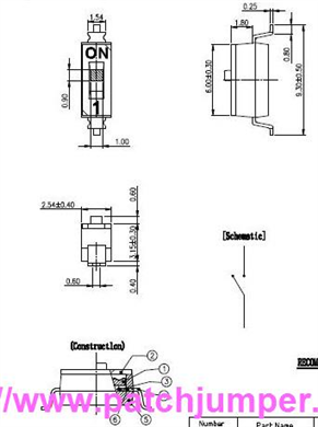 【撥碼開關(guān)】DSIC01LSGET (Surface Mount DIP SW)  電子電路元件