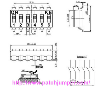 撥碼開關(guān) DSIC06LSGET (Surface Mount DIP SW)【電子開關(guān)】